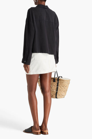 ALEX MILL GEMMA CROPPED WASHED LYOCELL SHIRT - Size L