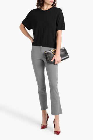 THEORY HOUNDSTOOTH CADY KICK-FLARE PANTS - Size 4