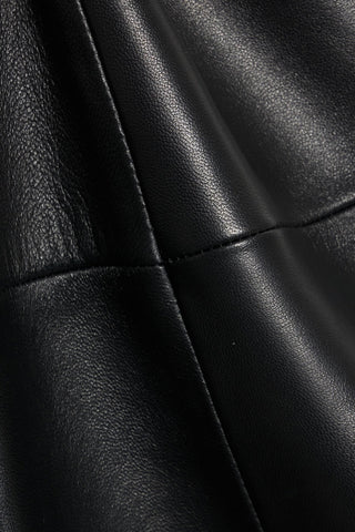 VERONICA DE PIANTE GRACE LEATHER MIDI DRESS - Size 46