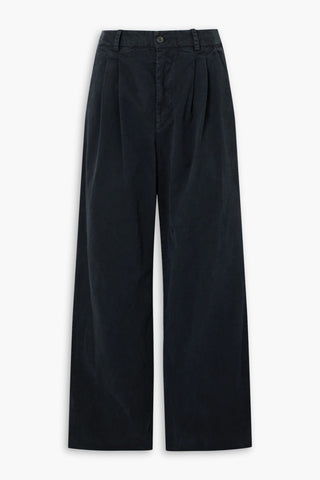 NILI LOTAN FLAVIE PLEATED COTTON-BLEND TWILL WIDE-LEG PANTS - Size 2