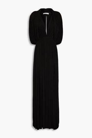 PHILOSOPHY DI LORENZO SERAFINI DRAPED JERSEY MAXI DRESS - Size 40