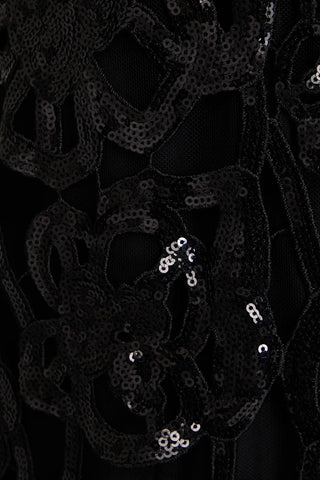 MARCHESA NOTTE OFF-THE-SHOULDER SEQUINED GUIPURE LACE GOWN - Size 14