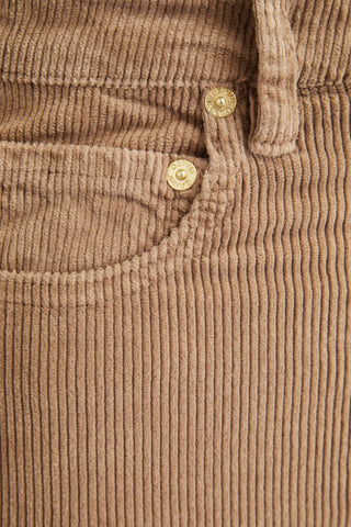 GANNI COTTON-BLEND CORDUROY FLARED PANTS - Size 39