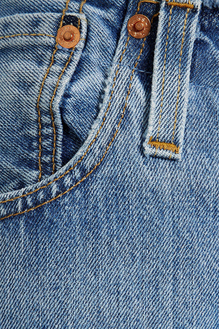 RE/DONE CROPPED HIGH-RISE STRAIGHT-LEG JEANS - Size 32