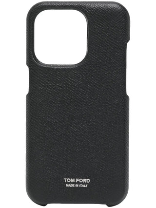 Tom Ford Pebbled Leather iPhone 14 Pro Cover Black
