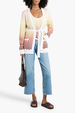 MISSONI CROCHET-KNIT COTTON-BLEND CARDIGAN - Size 42