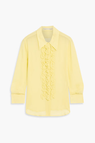 STELLA MCCARTNEY RUFFLED SILK-GEORGETTE SHIRT - Size 40