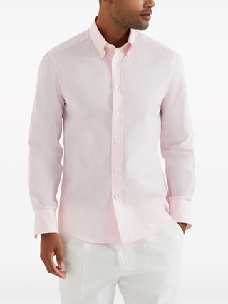 Brunello Cucinelli Cotton Button-Down Shirt Pale Pink