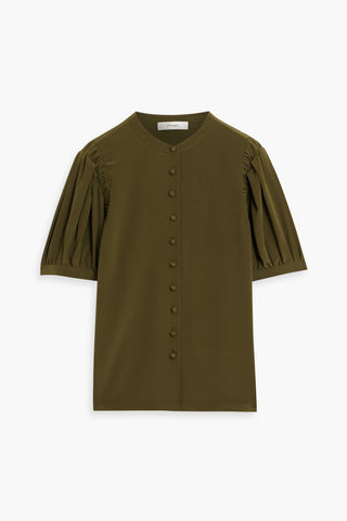 FRAME SILK CREPE DE CHINE TOP - Size S