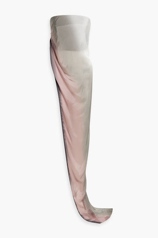 RICK OWENS LIDO STRAPLESS DRAPED PRINTED CUPRO TOP - Size 44