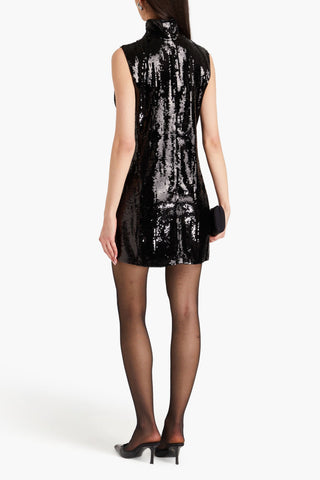 THEORY SEQUINED CREPE MINI DRESS - Size 0