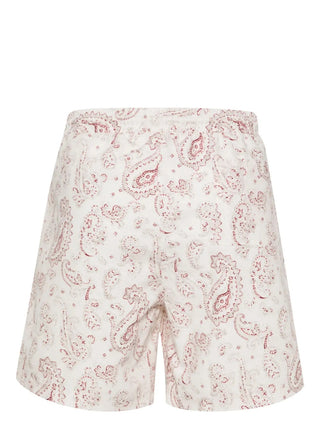 Brunello Cucinelli Lightweight Fabric Paisley Print Drawstring Swim Shorts