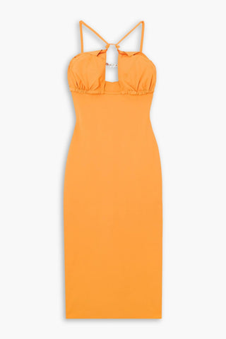 JACQUEMUS BIKINI CUTOUT STRETCH-TWILL MIDI DRESS - Size 38