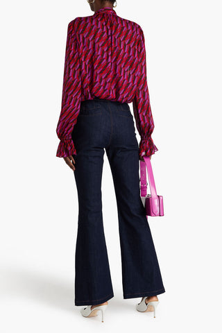 DIANE VON FURSTENBERG HIGH-RISE FLARED JEANS - Size 16