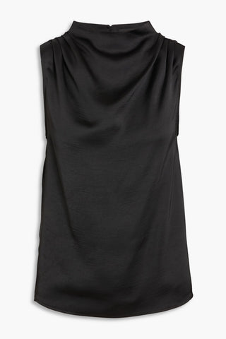 RAG & BONE JULIE DRAPED SATIN-CREPE TOP - Size S