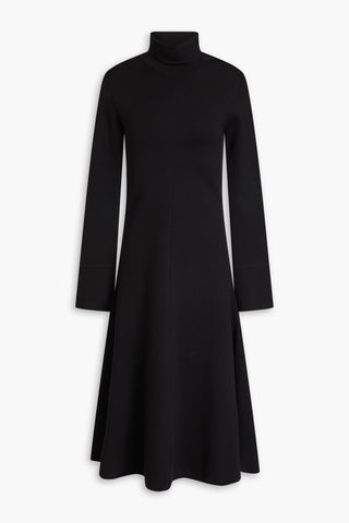 JOSEPH SILK-BLEND TURTLENECK MIDI DRESS - Size XS