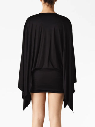 Tom Ford Fluid Jersey Draped Mini Dress Black
