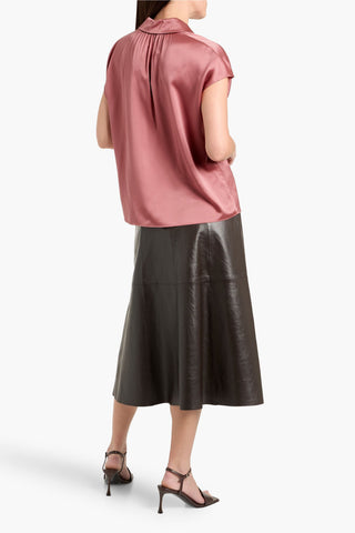 VINCE SILK-SATIN SHIRT - Size S