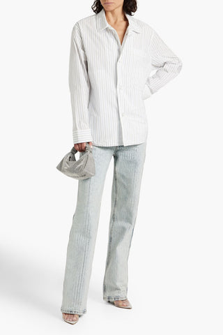 ALEXANDER WANG STRIPED POPLIN SHIRT - Size S