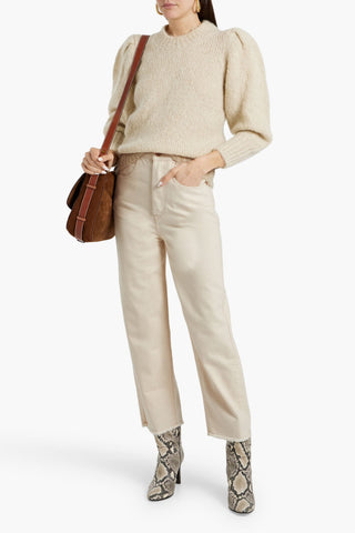 ISABEL MARANT LALISKASR FRAYED HIGH-RISE STRAIGHT-LEG JEANS - Size 38