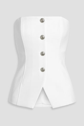 VERONICA BEARD FORMAN STRAPLESS CREPE TOP - Size 10