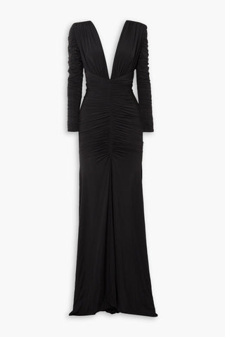 ALEX PERRY DALTON RUCHED STRETCH-JERSEY GOWN - Size 10