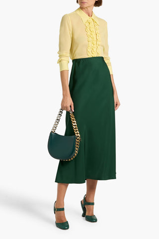 STELLA MCCARTNEY RUFFLED SILK-GEORGETTE SHIRT - Size 40
