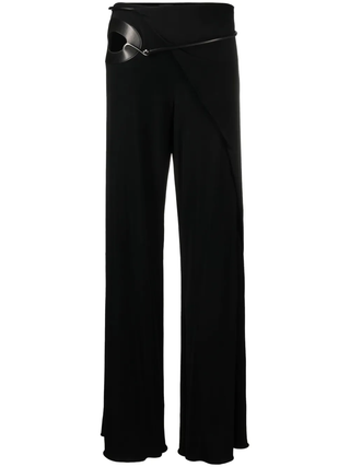 Tom Ford Crepe Cut-Out Wrap Wide-Leg Pants
