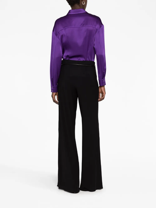 Tom Ford Crepe Cut-Out Wrap Wide-Leg Pants