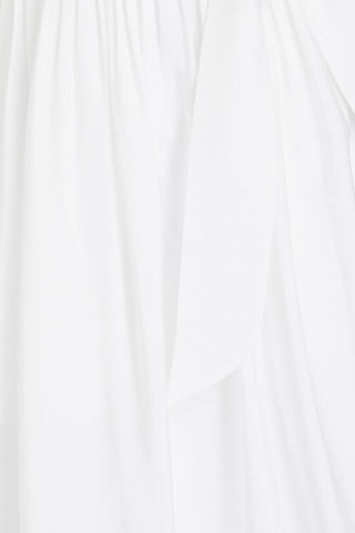 VINCE PLEATED POPLIN MIDI WRAP DRESS - Size S