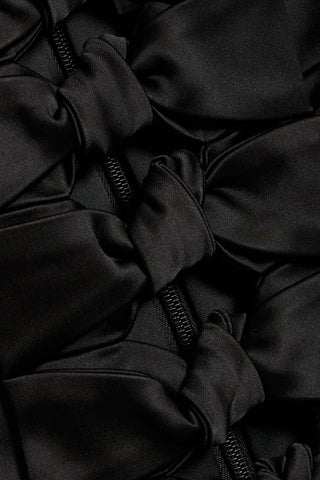 VERONICA BEARD KENNEDY BOW-DETAILED SATIN MINI DRESS - Size 6
