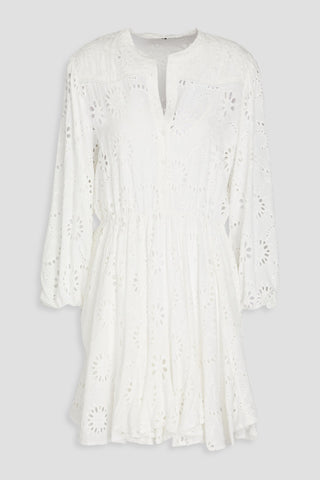 MAJE BRODERIE ANGLAISE MINI DRESS - Size 34