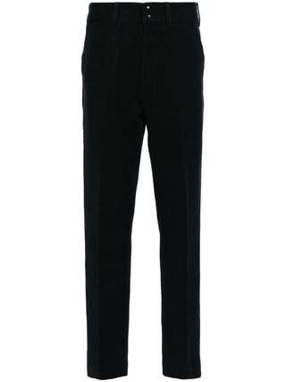 Tom Ford Cotton Straight-Leg Trousers with Front Seams