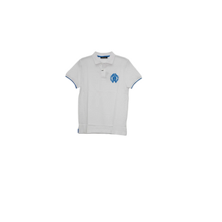 Roberto Cavalli White Polo With Blue Trim