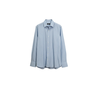 Tom Ford Light Blue & White Checkered Cotton Dress Shirt