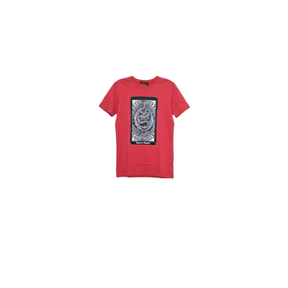 Roberto Cavalli Red Graphic T-Shirt