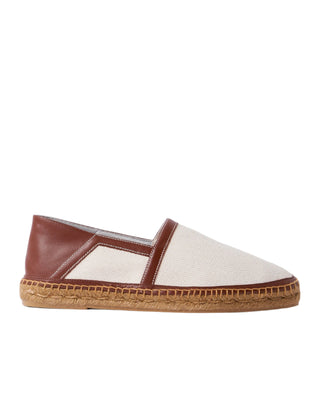Tom Ford Canvas and Leather Two-Tone Espadrilles