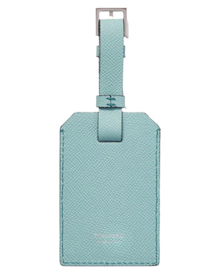 Tom Ford Saffiano Leather Buckle-Fastening Luggage Tag in Light Blue