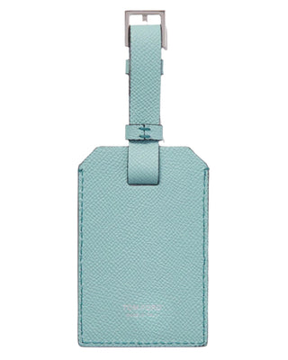 Tom Ford Saffiano Leather Buckle-Fastening Luggage Tag in Light Blue