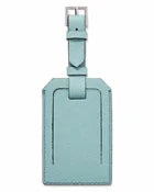 Tom Ford Saffiano Leather Buckle-Fastening Luggage Tag in Light Blue