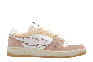 Enterprise Japan Leather Suede Rocket Graphic Low-Top Sneakers