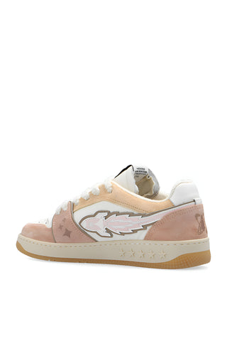 Enterprise Japan Leather Suede Rocket Graphic Low-Top Sneakers