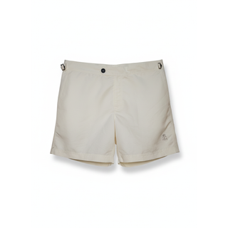 Brunello Cucinelli Mens Swimwear in White With Side Adjusters