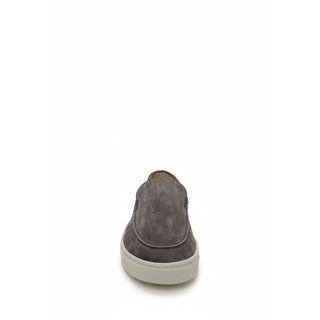 Brunello Cucinelli Suede Slip-On Sneakers in Grey