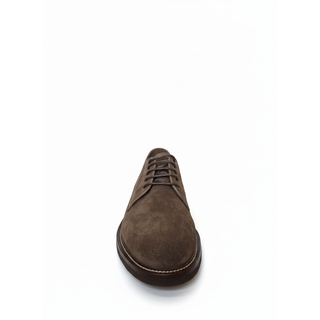 Brunello Cucinelli Mens Suede Derby Shoes in Brown