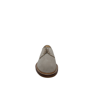 Brunello Cucinelli Mens Suede Laced Derby Shoes In Dark Beige