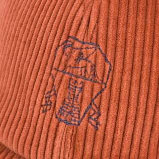 Brunello Cucinelli Corduroy Embroidered Baseball Cap Rust