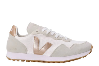 VEJA Mesh Suede Low-Top Sneakers with Metallic V-Logo