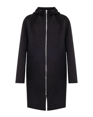 Bottega Veneta Felted Wool Full-Zip Hooded Coat