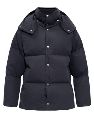 Bottega Veneta Technical Fabric Hooded Puffer Jacket Black